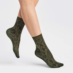 Wolford Studio Jungle Fever Pattern Green Socks